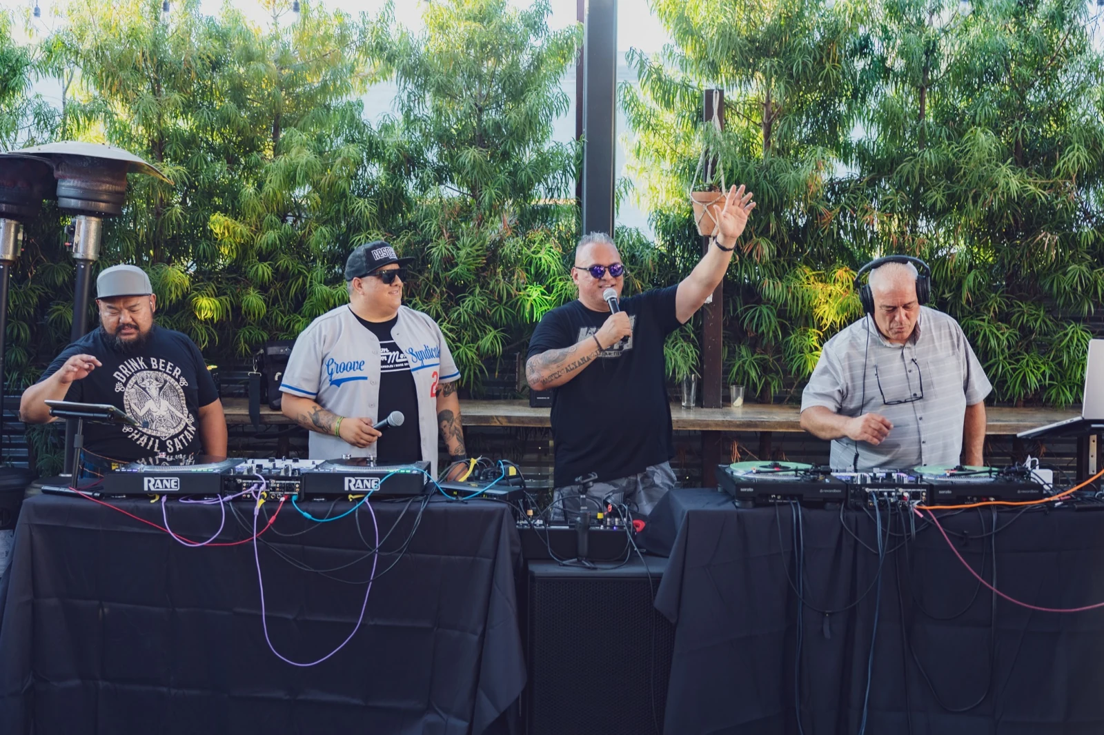 DJ Big Al introducing Los Angeles DJ legend Tony G at L.A. Tardeada